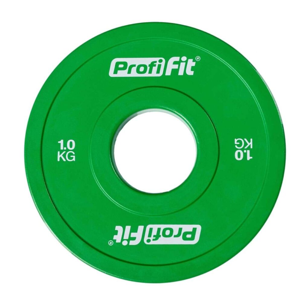 Диск профессиональный обрезиненный цветной D51 мм PROFI-FIT 1 кг