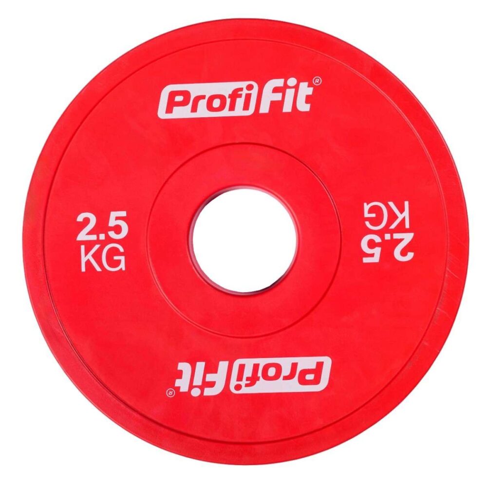 Диск профессиональный обрезиненный цветной D51 мм PROFI-FIT 2.5 кг